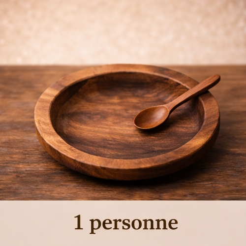 Plateau en bois artisanal avec cuillères – Design naturel élégant