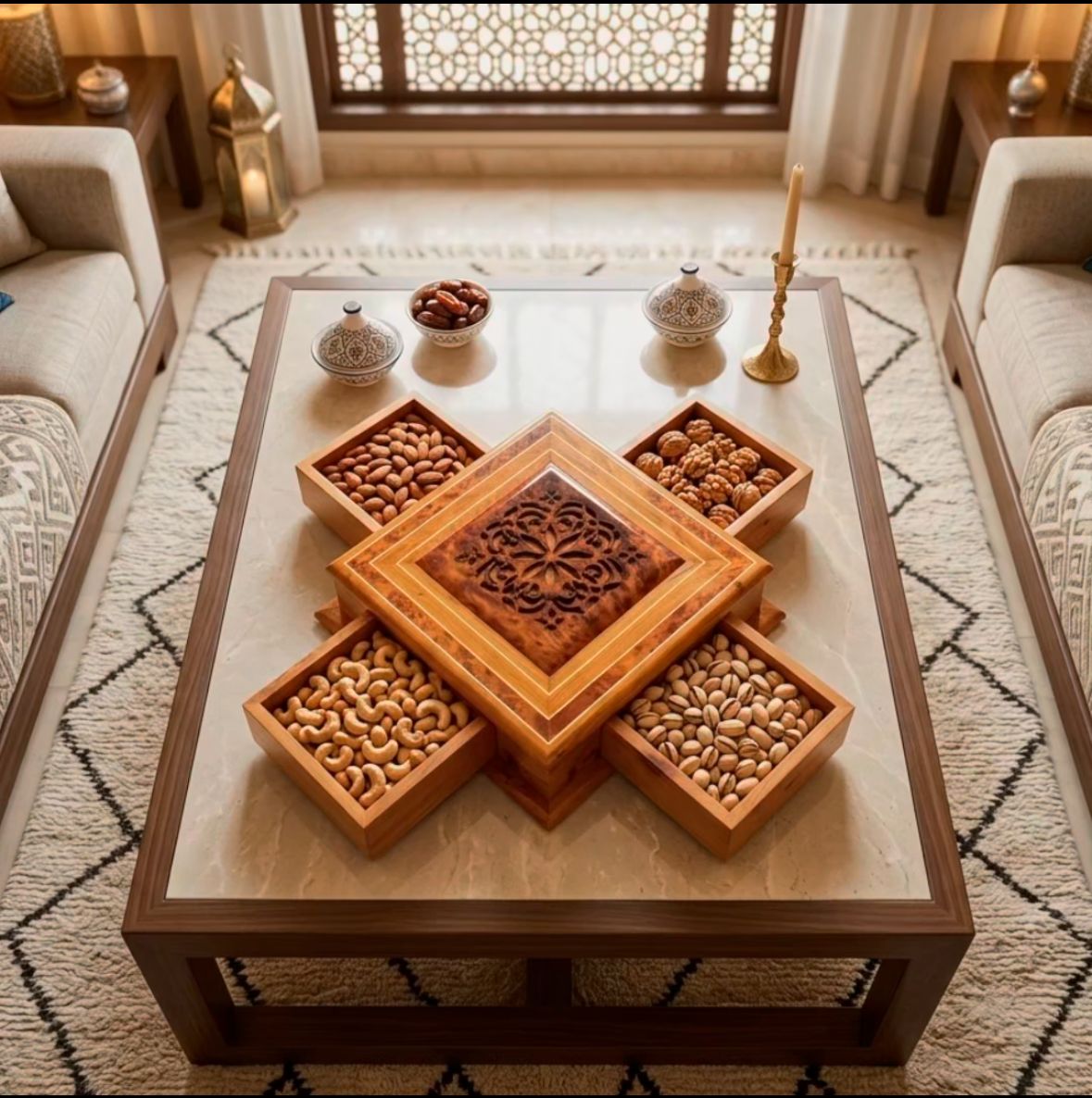 Coffret Luxe de Présentation des Fruits Secs